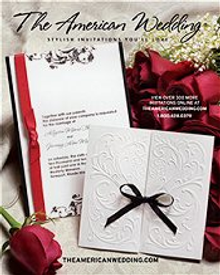 Picture of affordable wedding invitations from The American Wedding catalog