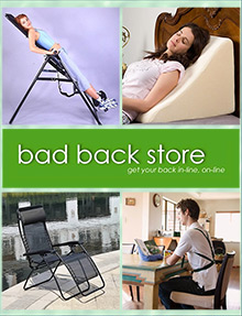 Picture of back pain store from Bad Back Store catalog