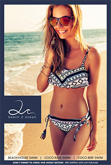 Picture of beach house swimwear from Beach2Ocean Swimwear catalog