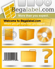Picture of labels by the sheet from BegaLabel.com catalog