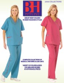 Picture of discount medical scrubs from Beverly Hills Uniform catalog