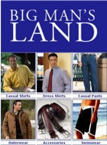 Picture of big and tall clothing from Big Man's Land catalog