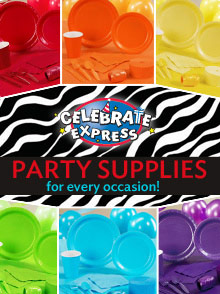 Picture of celebrate express coupon for party supplies from Celebrate Express catalog