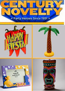 Picture of birthday party decorations from Century Novelty catalog