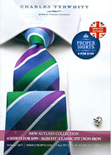 Picture of men's dress shirts from Charles Tyrwhitt Shirts catalog