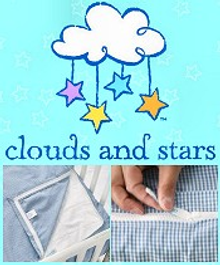 Picture of baby crib bedding from Clouds and Stars catalog