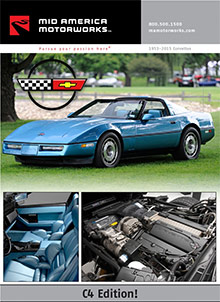 Picture of Corvette parts catalog from Corvette Parts from Mid America Motorworks catalog