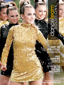Picture of dance costume catalog from Dance Team Solutions catalog