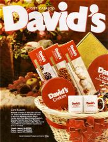Picture of cookie gifts baskets from David's Cookies catalog