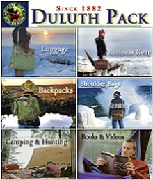 Picture of camping backpacks from Duluth Pack catalog