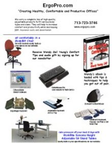 Picture of ergonomic chairs from  ErgoPro catalog