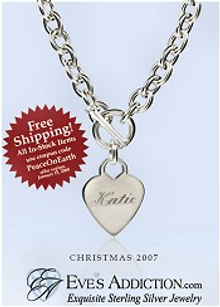 Picture of sterling silver necklaces from Eve's Addiction catalog