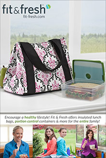 Picture of fit and fresh lunch bags from Fit & Fresh catalog