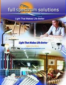 Picture of light therapy lamps from Full Spectrum Lighting catalog
