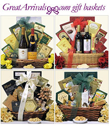 Picture of gift baskets online from Great Arrivals catalog