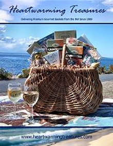 Picture of gourmet baskets from Heartwarming Treasures catalog