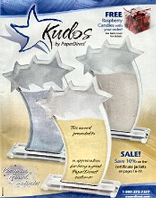 Picture of engraved crystal awards from Kudos  catalog