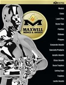 Picture of trophy plaque from Maxwell Medals & Awards catalog