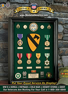 Picture of military awards and decorations from Medals of America catalog