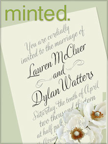 Picture of minted wedding invitations from Minted catalog