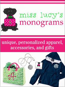 Picture of monogrammed gifts from Miss Lucy's Monograms catalog