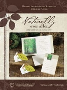 Picture of recycled paper wedding invitations from Naturally Ever After catalog
