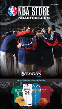Picture of basketball catalogs from NBA Catalog catalog