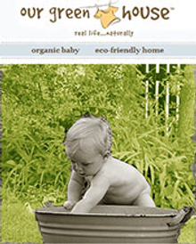 Picture of organic baby items from Our Green House catalog