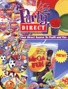 Picture of discount birthday party supplies from Party Direct catalog