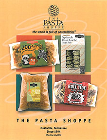Picture of pasta shapes from The Pasta Shoppe catalog