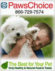 Picture of natural pet care from Paws Choice - Pet Food & Treats catalog