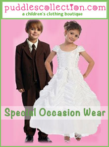 Picture of formal dresses from Puddles Collection catalog