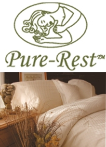 Picture of organic cotton bedding from Pure-Rest Organics catalog