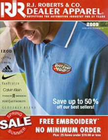 Picture of logo clothes from RJ Roberts catalog