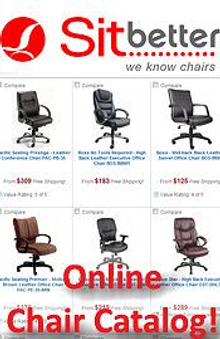 Picture of office chairs for bad backs from Sit Better catalog