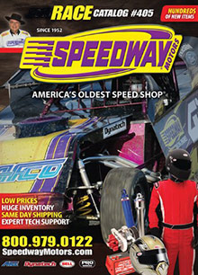 Picture of racing parts catalog from Race Catalog by Speedway Motors catalog
