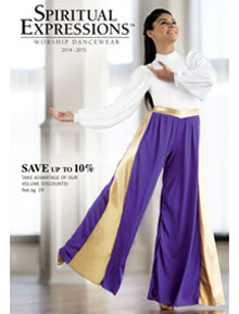 Picture of praise dance wear from Spiritual Expressions catalog