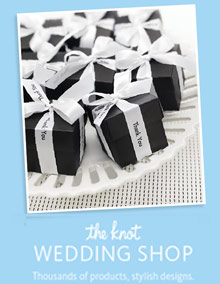 Picture of the knot wedding shop from The Knot Wedding Shop catalog