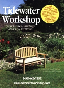 Picture of outdoor wood furniture from Tidewater Workshop catalog