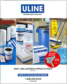 Picture of packaging and shipping supplies from Uline catalog