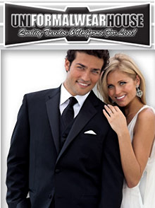 Picture of men's tuxedos from Uniformalwearhouse catalog