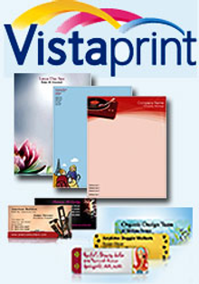 Picture of custom design business cards from Vistaprint catalog