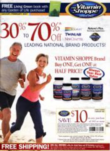 Picture of health food supplements from The Vitamin Shoppe catalog