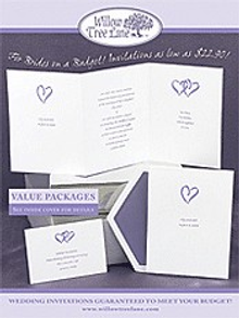 Picture of inexpensive wedding invitations from Willow Tree Lane catalog